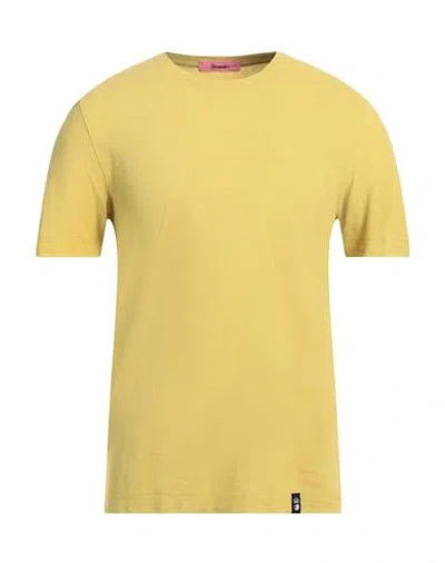 Drumohr Man T-shirt Mustard Size S Cotton In Yellow