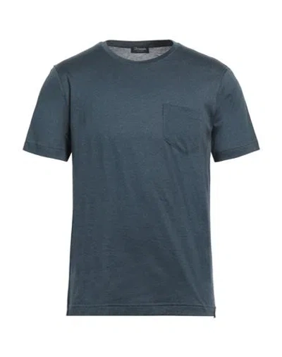 Drumohr Man T-shirt Navy Blue Size M Cotton