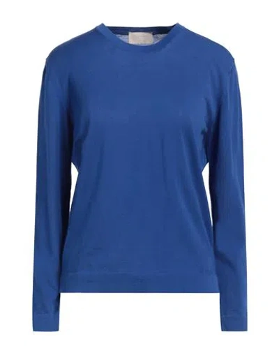 Drumohr Woman Sweater Bright Blue Size M Cotton