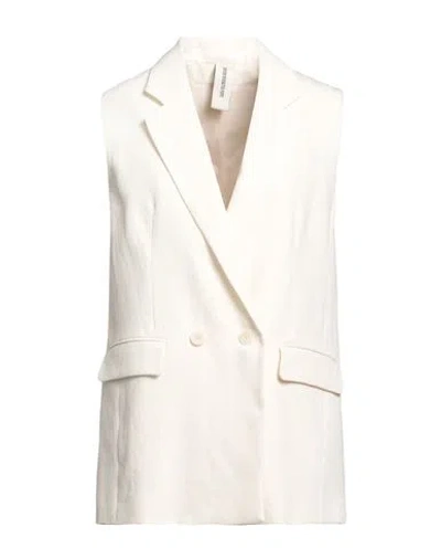 Drykorn Woman Blazer Ivory Size 3 Linen, Viscose In White