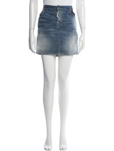 Pre-owned Dsquared2 2013 Mini Skirt In Blue