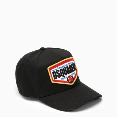 Dsquared2 Black Cotton Baseball Cap