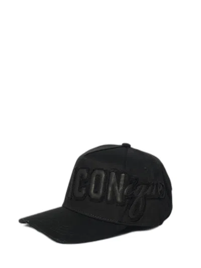 Dsquared2 Black Cotton Iconique Baseball Cap