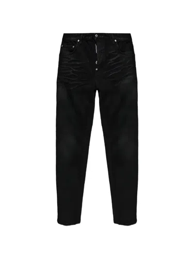 Dsquared2 Black Rubberized Skiers Skater Jeans