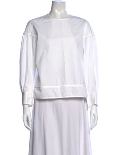 Pre-owned Dsquared2 Crew Neck Long Sleeve Top In White