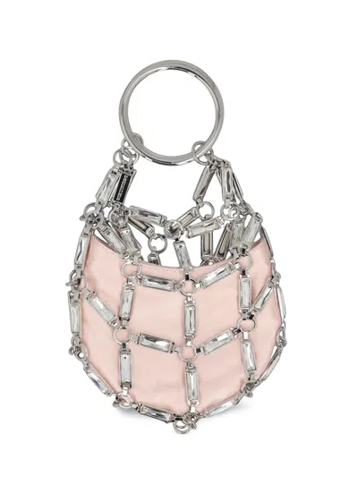 Pre-owned Dsquared2 Crystal-embellished Ring-handle Tote Bag In Pink
