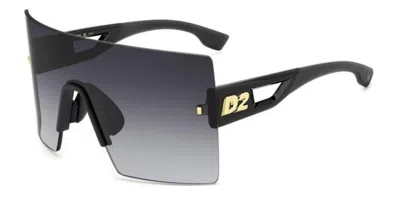 Dsquared2 D2 0126/s 807/9o Men's Sunglasses  Size 99 In Black