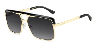 Dsquared2 D2 0212/s 2m2/9o Men's Sunglasses Gold Size 61 In Gray