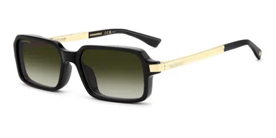 Dsquared2 D2 0214/g/s Asian Fit 807/9k Men's Sunglasses Black Size 54