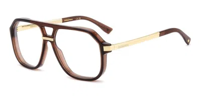 Dsquared2 D2 0218 09q Men's Glasses Brown Size 58 - Free Lenses - Blue Light Block Available