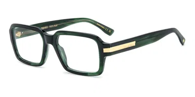 Dsquared2 D2 0221 Jdj Men's Glasses Green Size 55 - Free Lenses - Blue Light Block Available In Shiny Green Horn