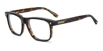 Dsquared2 D2 0224 086 Men's Glasses Tortoiseshell Size 55 - Free Lenses - Blue Light Block Available In Brown