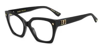 Dsquared2 D2 0228 807 Women's Glasses Black Size 54 - Free Lenses - Blue Light Block Available