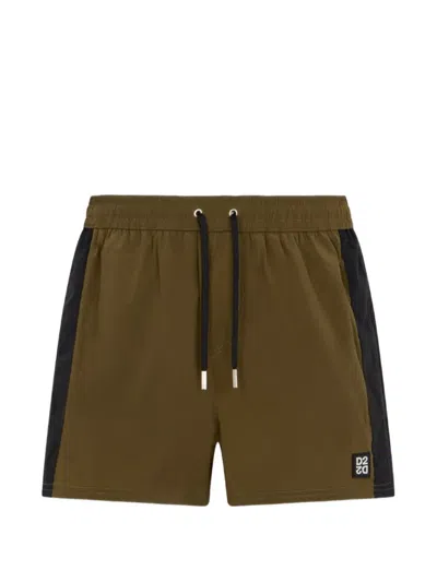 Dsquared2 D2 Upside Down Midi Swim Boxers In Green