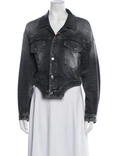 Pre-owned Dsquared2 Denim Jacket In Grey