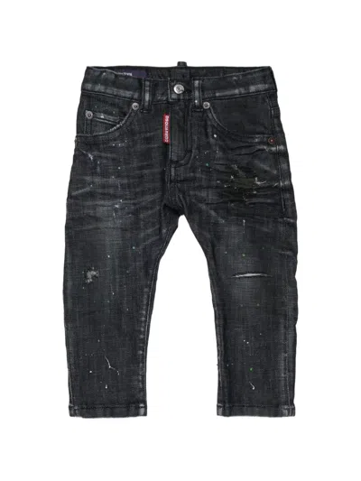 Dsquared2 Babies' Distressed Jeans In Black
