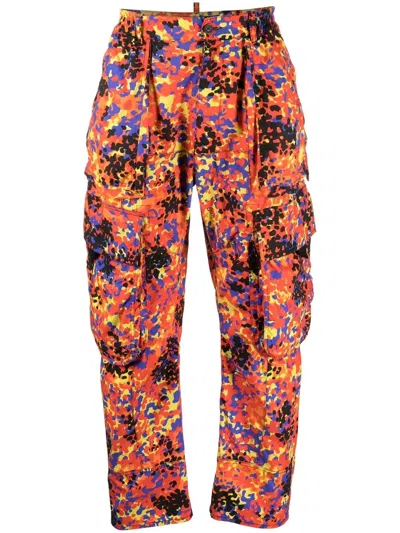 Dsquared2 Goth Camo Cargo Pants In Fantasy