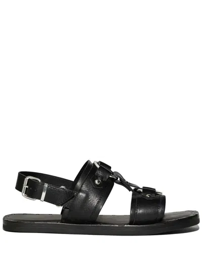 Dsquared2 Harleysandalsflat Sandals In Black