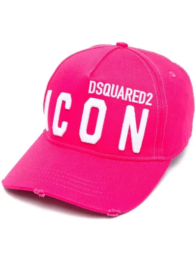 Dsquared2 Icon Embroidered-logo Baseball Cap In Pink