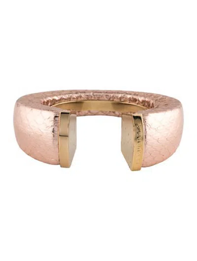 Pre-owned Dsquared2 Leather Cuff Bracelet, 7.75" In Multicolor