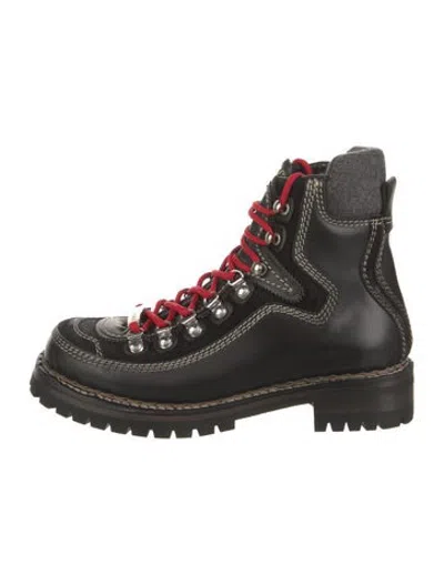 Pre-owned Dsquared2 Leather Hiking Boots In Red