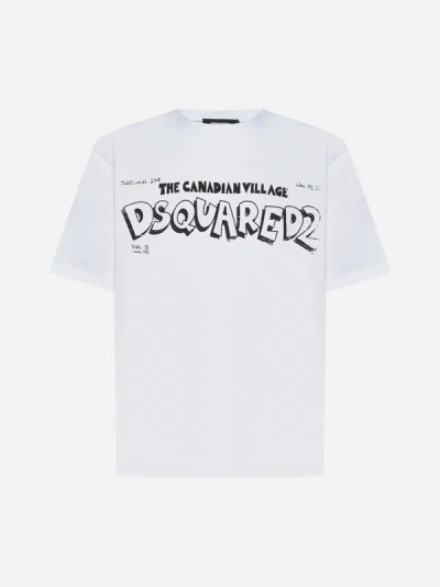 Dsquared2 Logo Cotton T-shirt In White
