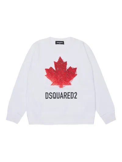 Dsquared2 Kids' Logo Crew-neck Sweatshirt In Gray