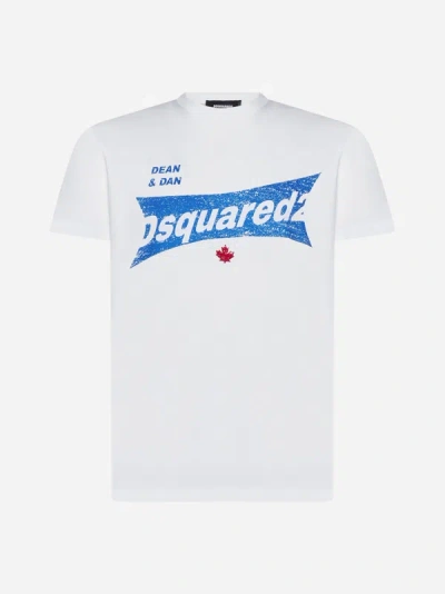 Dsquared2 Logo-print Cotton T-shirt In White