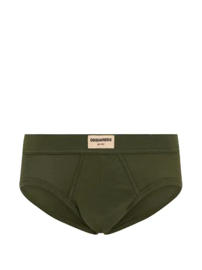 Dsquared2 Logo-detail Briefs In Green