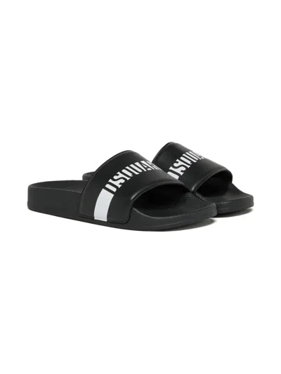 Dsquared2 Kids' Logo-detail Slides In Multi