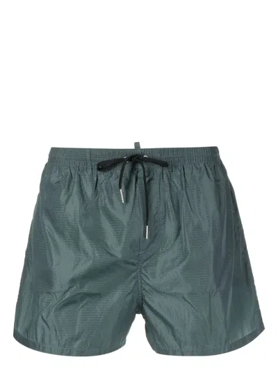 Dsquared2 Logo-print Swim Shorts In Grey