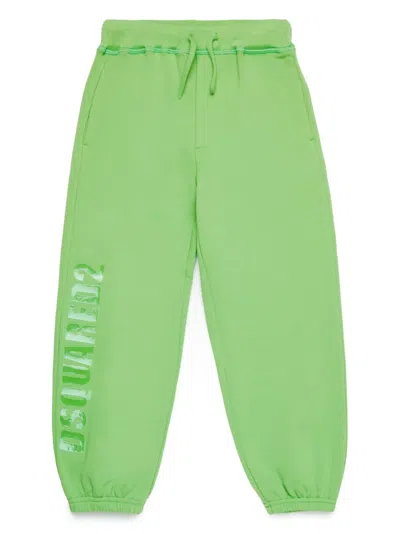 Dsquared2 Kids' Logo-print Track Pants In Green
