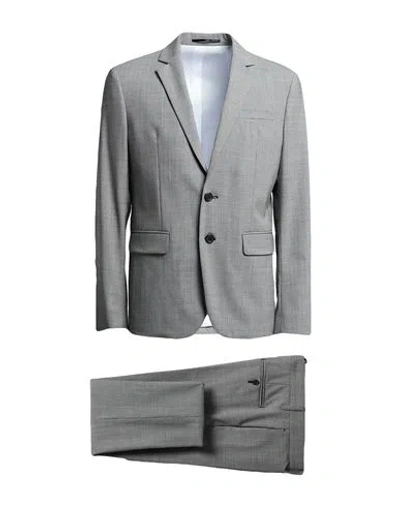 Dsquared2 Man Suit Grey Size 40 Virgin Wool, Elastane