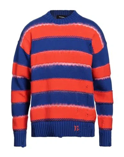 Dsquared2 Man Sweater Blue Size M Cotton, Acrylic, Polyamide, Mohair Wool
