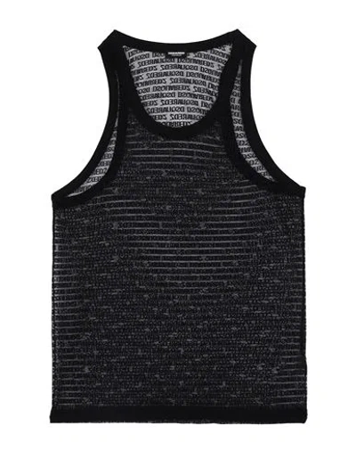 Dsquared2 Man Tank Top Black Size L Polyamide, Elastane