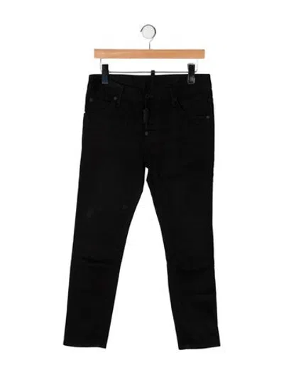 Pre-owned Dsquared2 Mid-rise Skinny Leg Jeans In Black