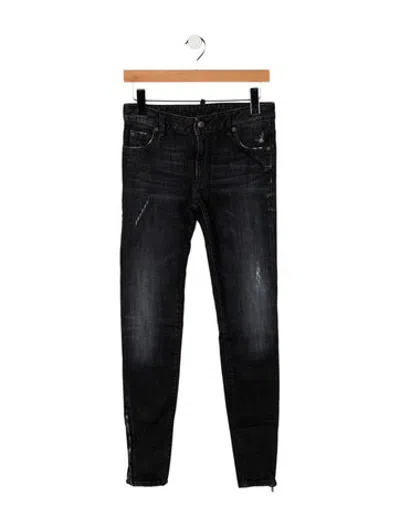Pre-owned Dsquared2 Mid-rise Skinny Leg Jeans In Blue