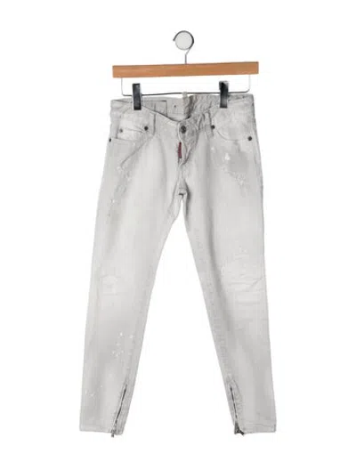 Pre-owned Dsquared2 Mid-rise Skinny Leg Jeans In Grey