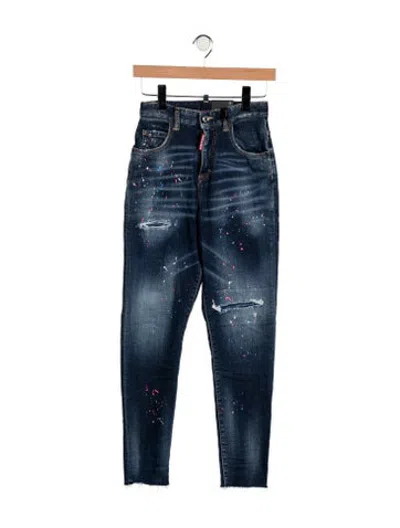 Pre-owned Dsquared2 Mid-rise Skinny Leg Jeans W/ Tags In Blue