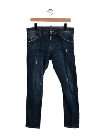 Pre-owned Dsquared2 Mid-rise Straight Leg Jeans In Blue