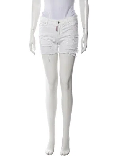 Pre-owned Dsquared2 Mini Shorts In White