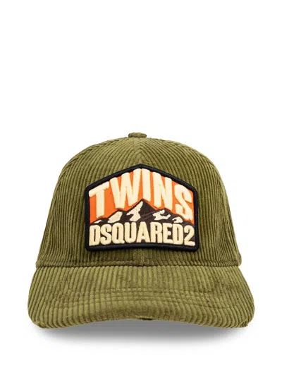 Dsquared2 Painttch Baseball Cap - Unisex Adjustable In Militare