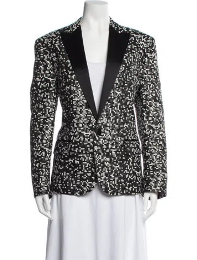 Pre-owned Dsquared2 Patterned Blazer In Black