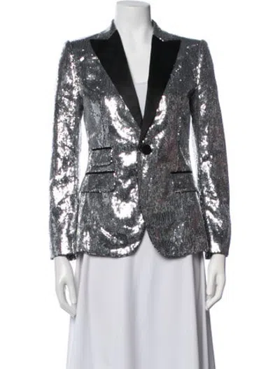 Pre-owned Dsquared2 Patterned Blazer In Black/silver