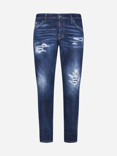 Dsquared2 Sexy Twist Jeans In Navy Blue