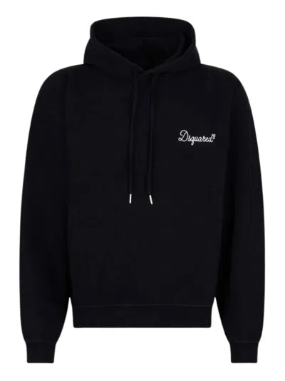 Dsquared2 Signature Relax Fit Hoodie In Black