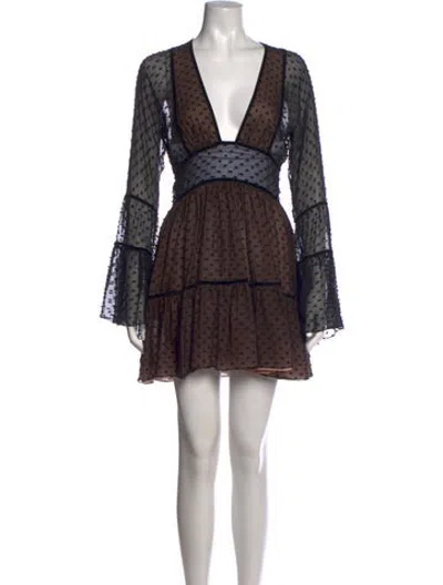Pre-owned Dsquared2 Silk Mini Dress In Black