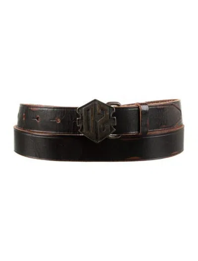 Pre-owned Dsquared2 Skinny Leather Belt In Black