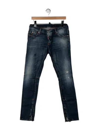 Pre-owned Dsquared2 Skinny Leg Pants In Blue