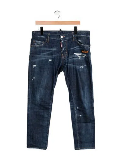 Pre-owned Dsquared2 Straight-leg Jeans In Blue